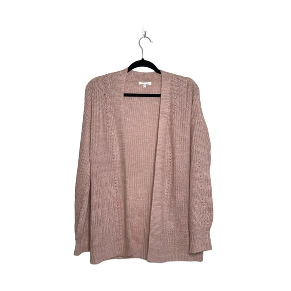 Maurices Light Pink Blouson Sleeve Open Front Knit Cardigan Small Women’s - Picture 11 of 11